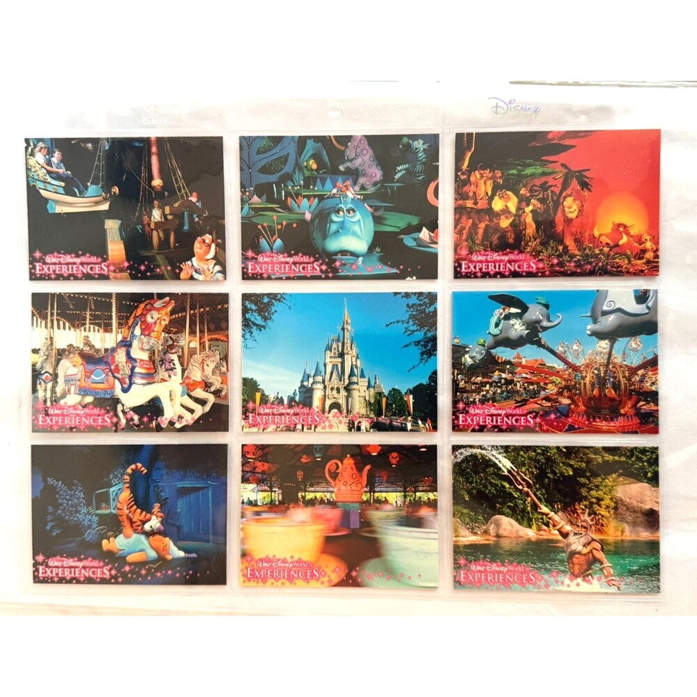 Complete 9-Card Set: WALT DISNEY WORLD Experiences FANTASYLAND In Sleeve